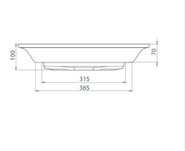 Umywalka nablatowa cerastyle olinda 50x36