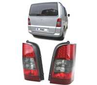 FAROLINS TRASEIROS LED PARA MERCEDES VITO W638 95-03 VERMELHO ESCURECIDO