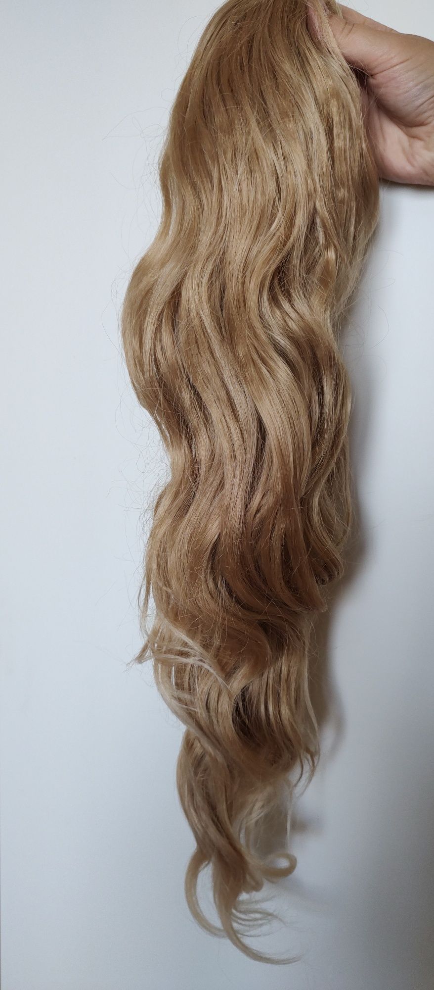 Sztuczne włosy peruka doczepiana 55cn średni blond outlet