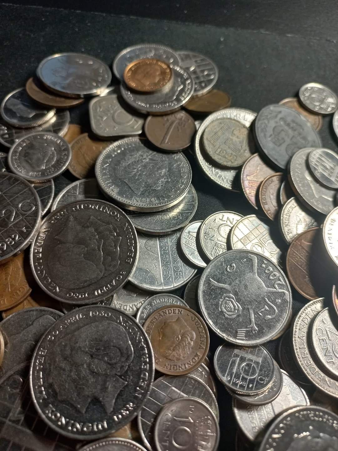 Monety Holandia 2 ½ guldena 1 gulden 10 centów 1 cent 25 centów