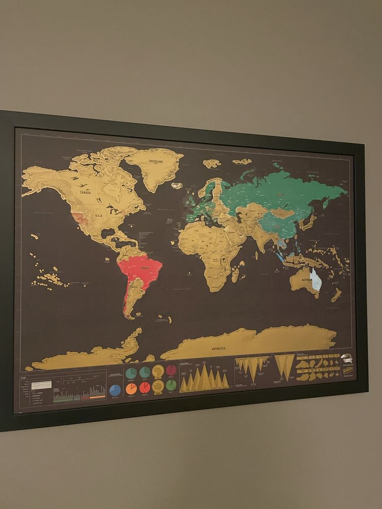 Quadro mapa mundo