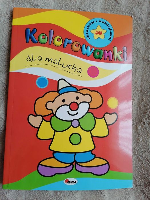 NOWA książka Kolorowanki dla malucha prezent 80 obrazków z naklejkami