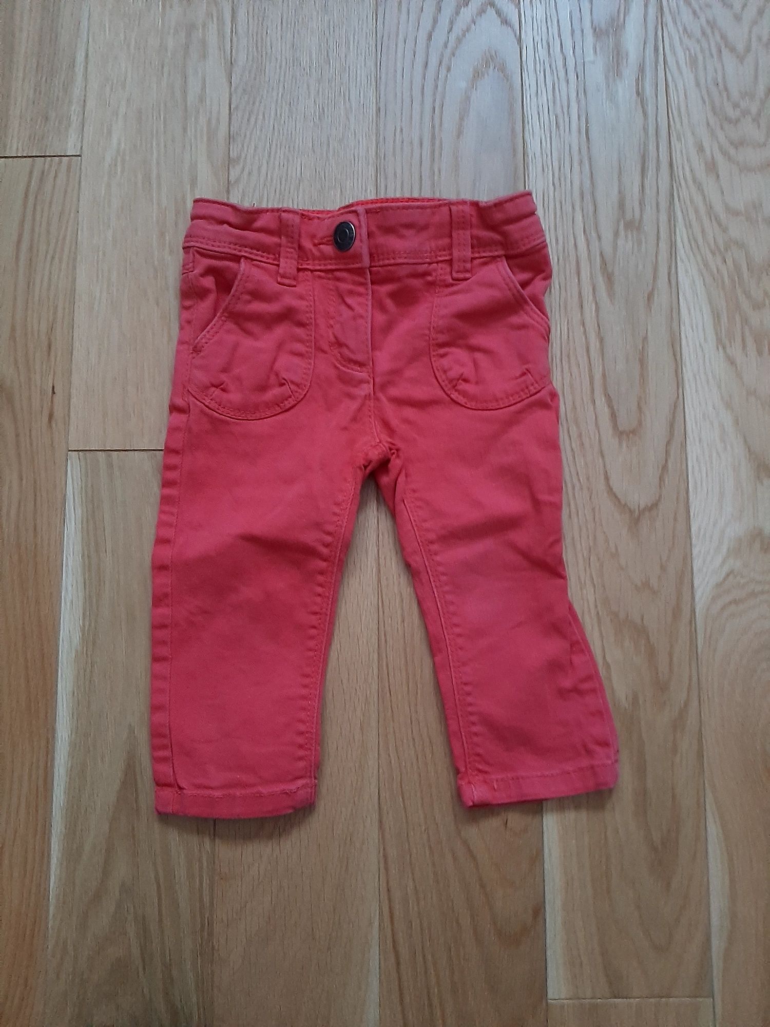 Czerwone koralowe spodnie spodenki Esprit 92