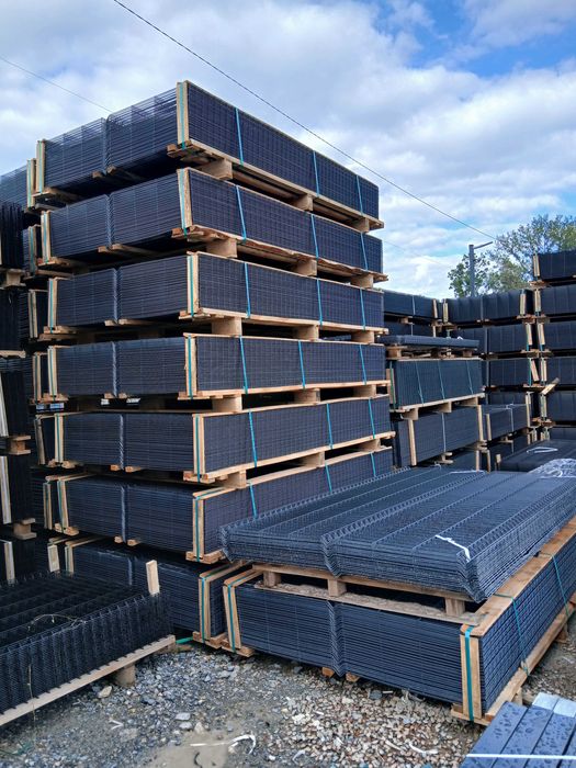 Ogrodzenie panelowe h 153cm + słupek 60x40x2000 +3 obejmy