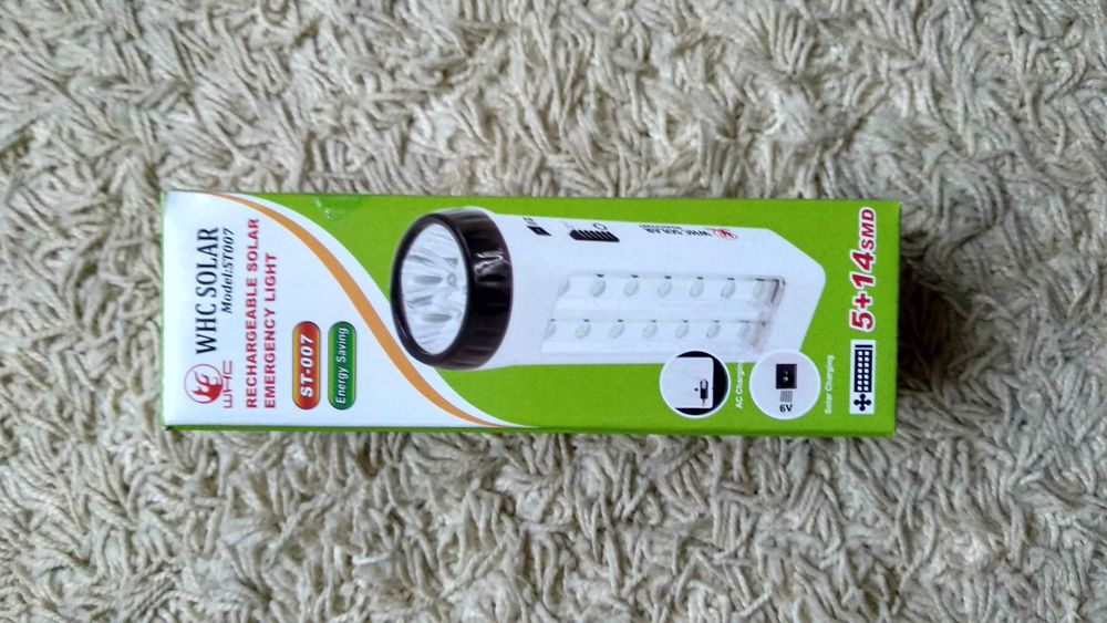 WHC Solar фонарик-лампа светодиодный, Аккумуляторный LED