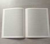 Caderno notas músicas