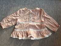 Bluzeczka niemowlęca w kropeczki z falbanką Monsoon roz 68