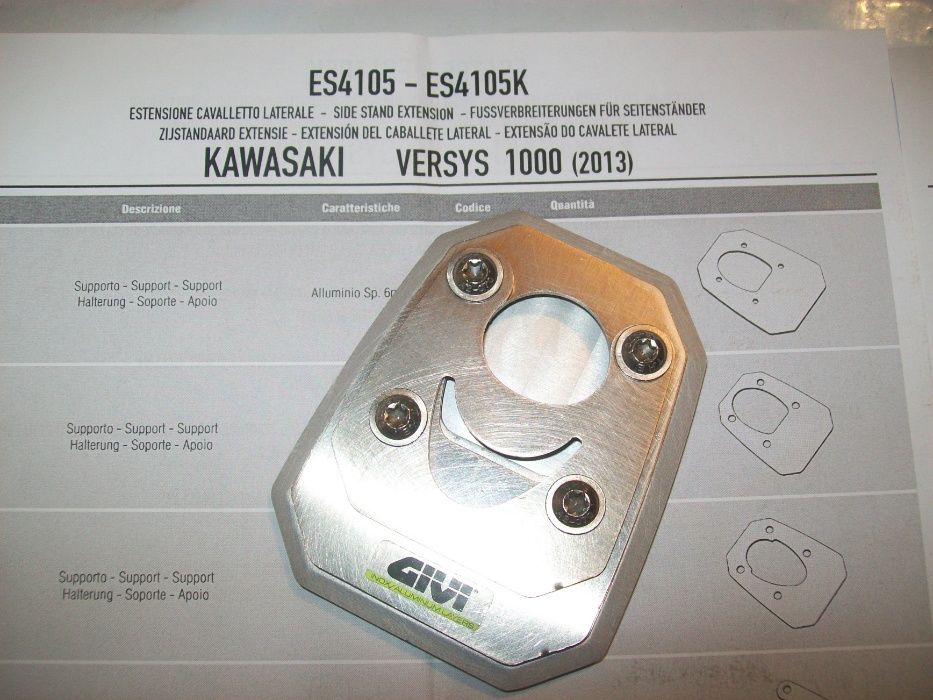 ES4105 Versys 1000 (12>16) KAWASAKI poszerzenie stopki GIVI