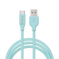 Kabel USB - USB-C 1,0 m 2,4A niebieski Bioio