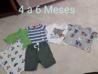 Roupa bebé 4 a 6 Meses menino verao