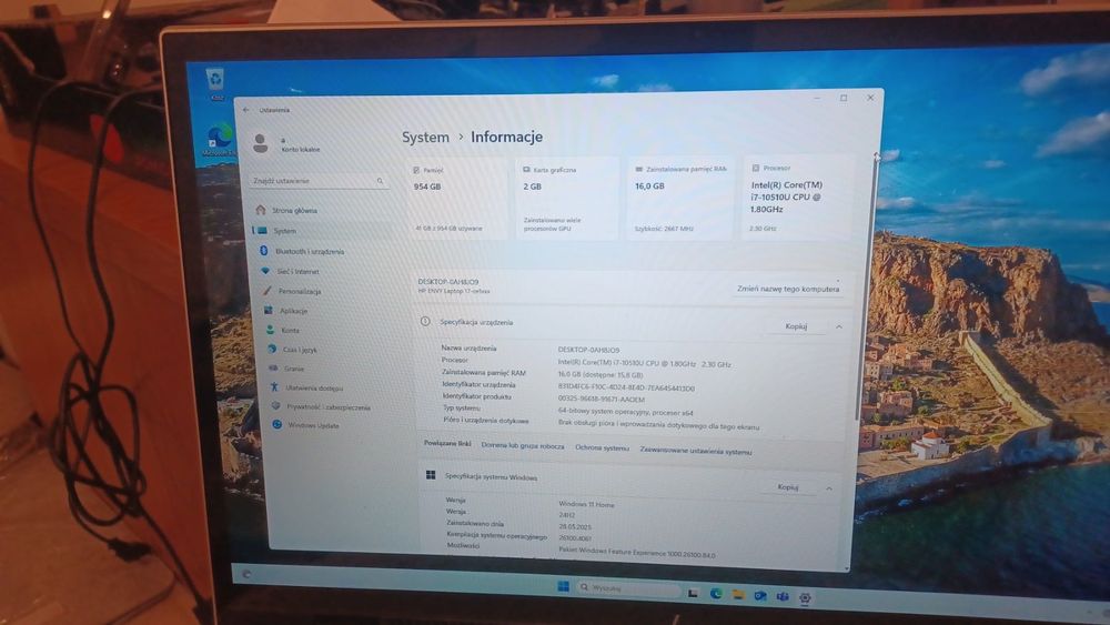 HP ENVY 17 17-ce1907nz procesor i7 10th generacji Win 11