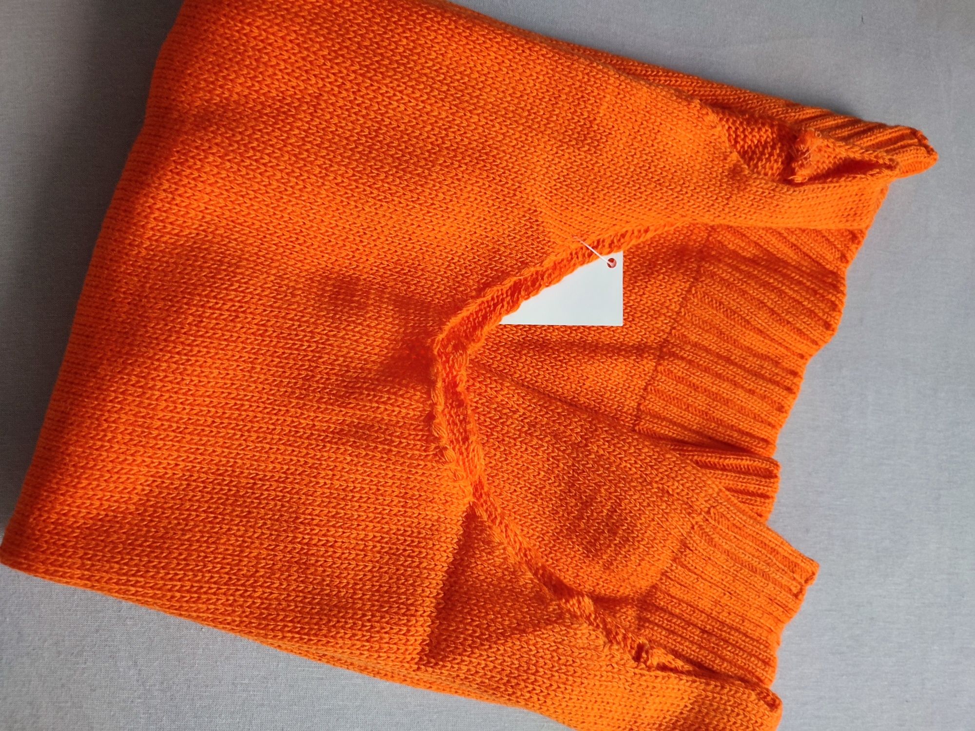 Pomarańczowa sweterkowa bluzka