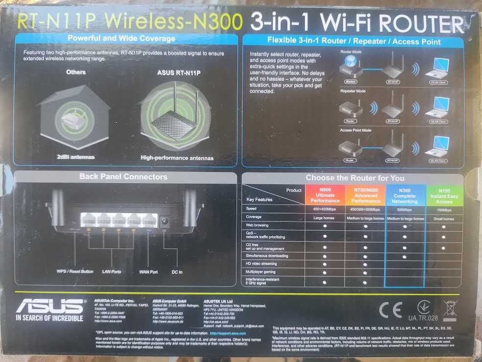 Маршрутизатор, роутер Asus RT-N11P