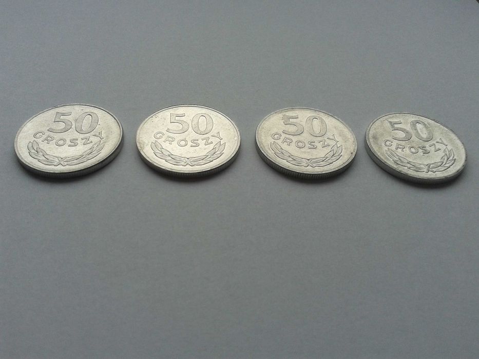 Zestaw monet PRL 50gr 1982 - 1985 monetki super stany nieobiegowe