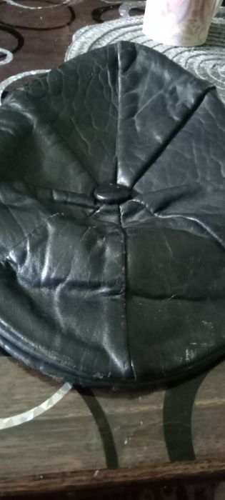 Кепка кожанная натуральная