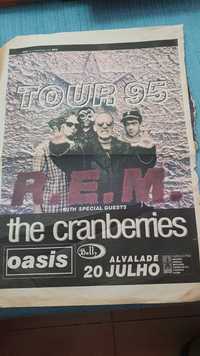 Poster R.E.M. ao vivo em Portugal