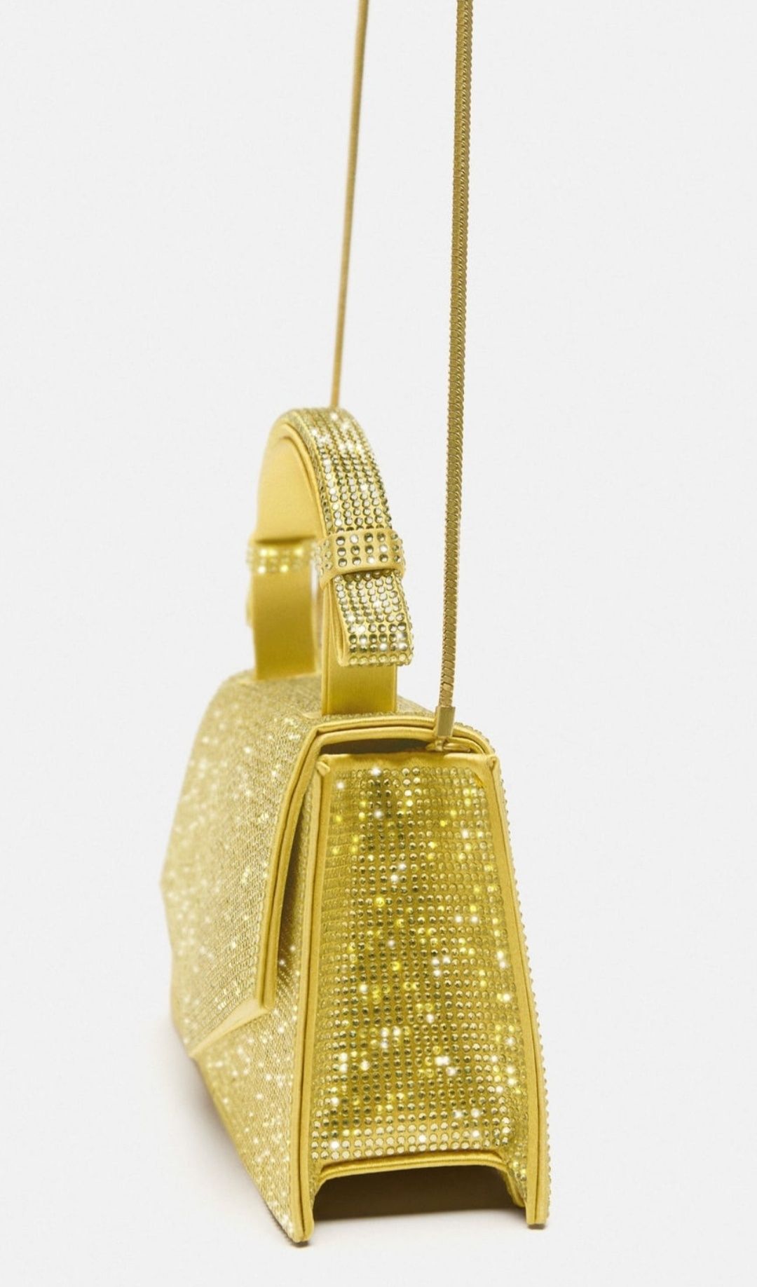 Piękna złoto-żółta torebka Zara z błyszczącym zdobieniemNowa50złTANIEJ