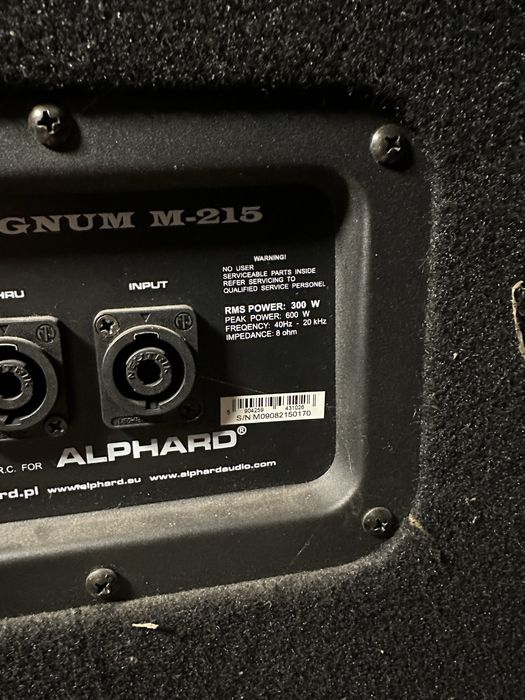 Kolumny Alphard Magnum M-215 zestaw stojaki 600 W