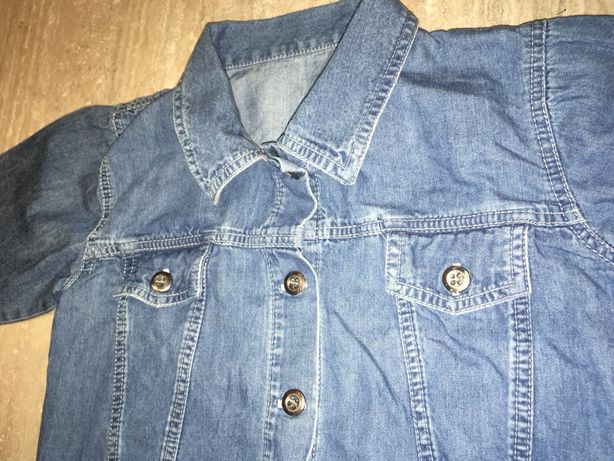 Koszula jeansowa dziewczęca rozmiar 86-92