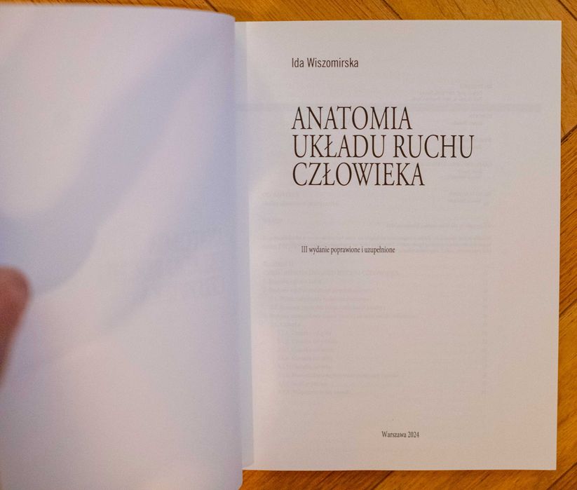 Anatomia układu ruchu człowieka Ida Wiszomirska III wyd. 2024