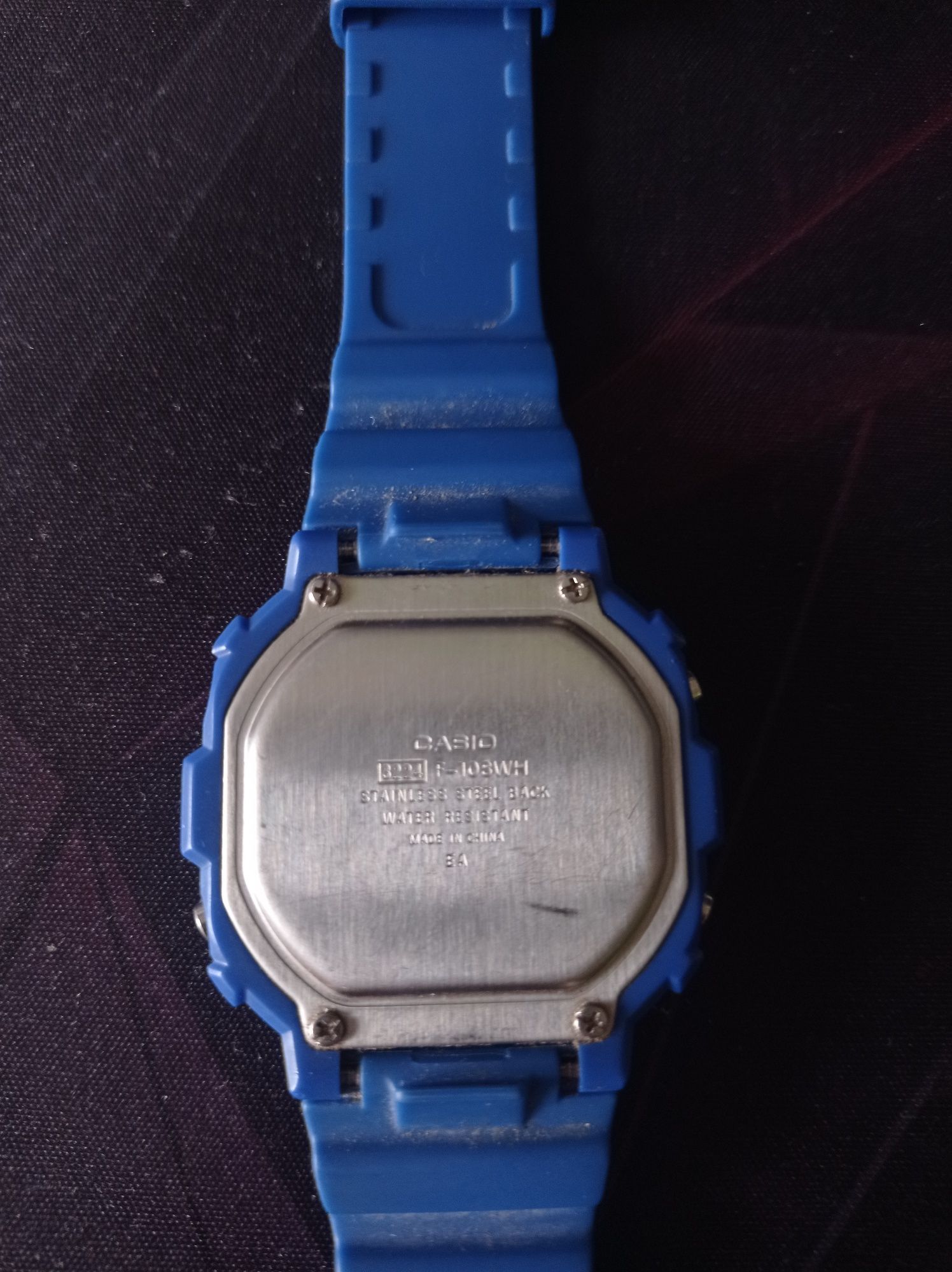 Niebieski Zegarek CASIO F-108-WH