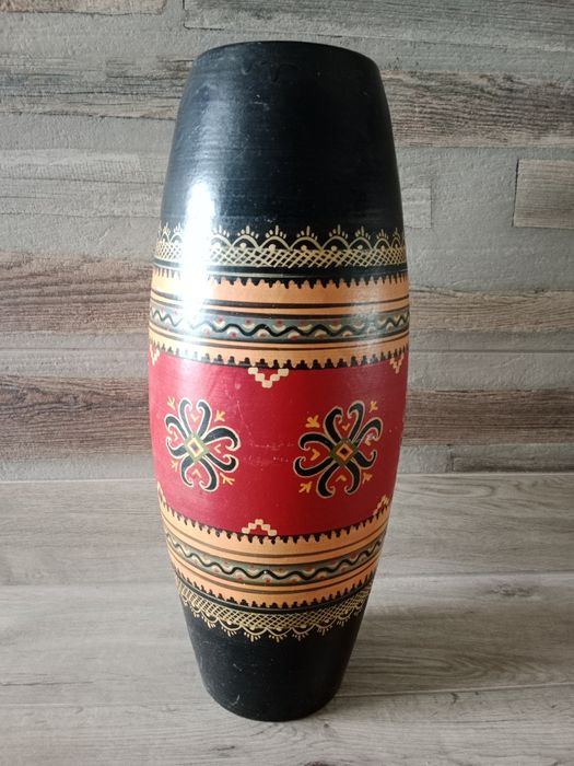 Duży wazon ceramiczny etniczny ręcznie malowany 40cm