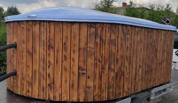 Całoroczny basen 10 os masaż pokrywa LED balia jacuzzi sauna transport