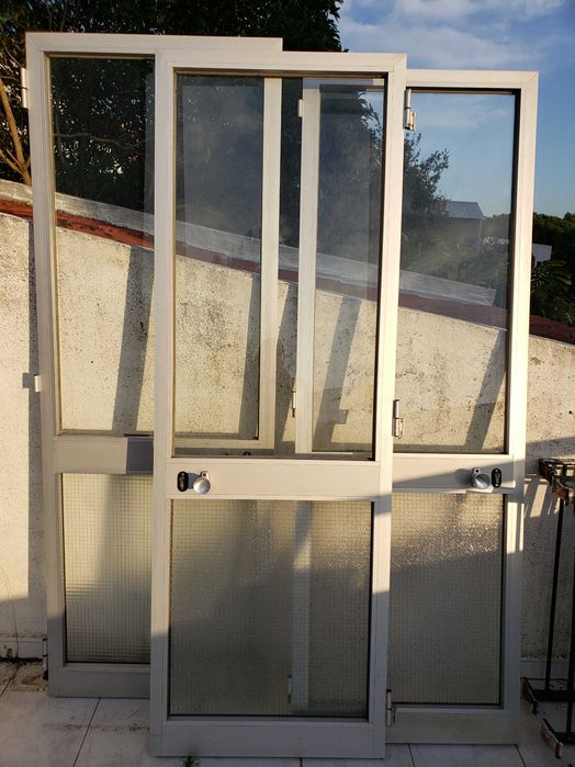 3 Portas + 2 janelas de alumínio simples [usadas]