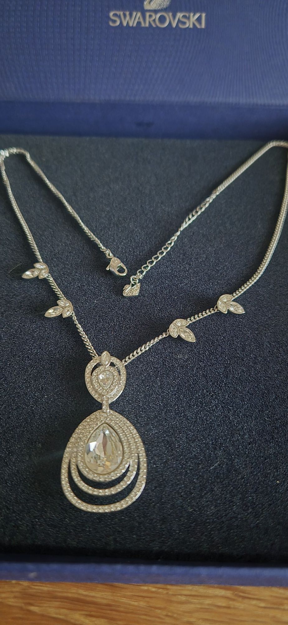 Swarovski naszyjnik kryształy białe