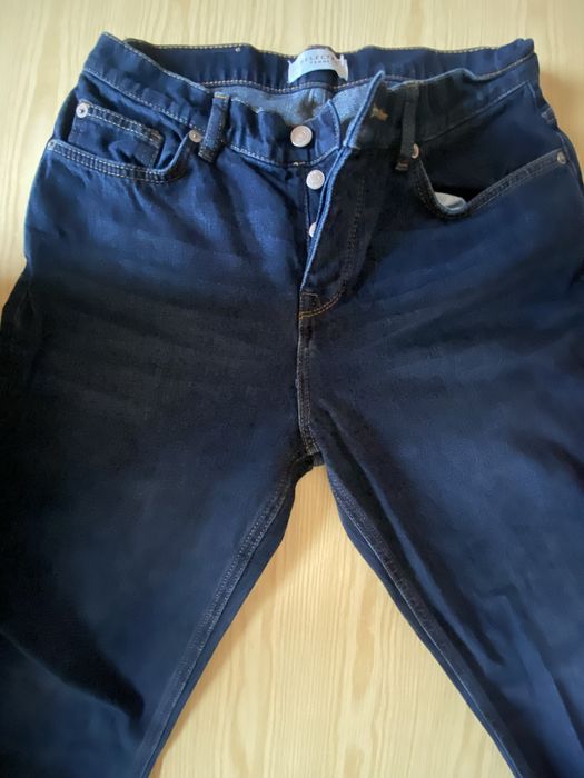Spodnie Selected femme mom fit