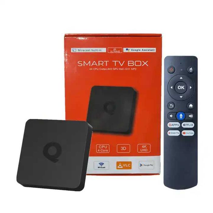 Box Android ATV Q1 2Gb RAM Comando Bluetooth Voz
