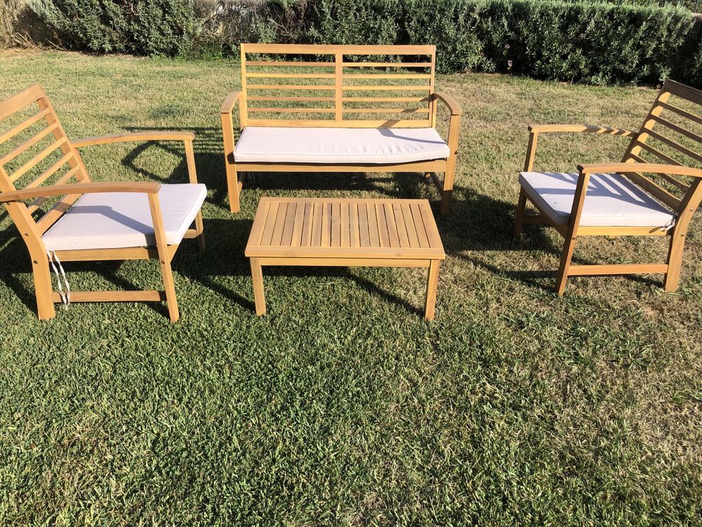 Conjuntos de jardim em madeira