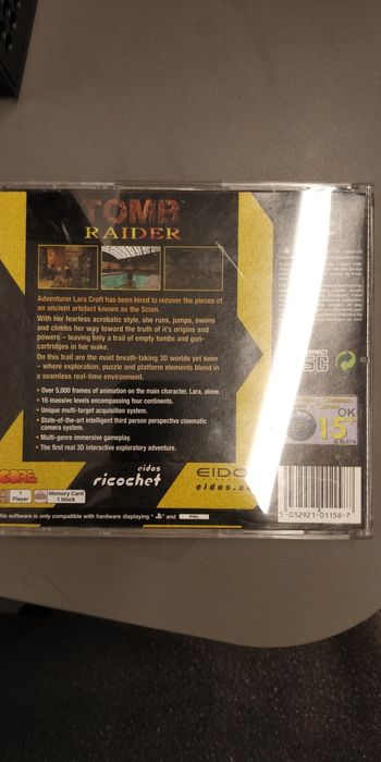 Tomb Raider PS1 Versão rara EIDOS
