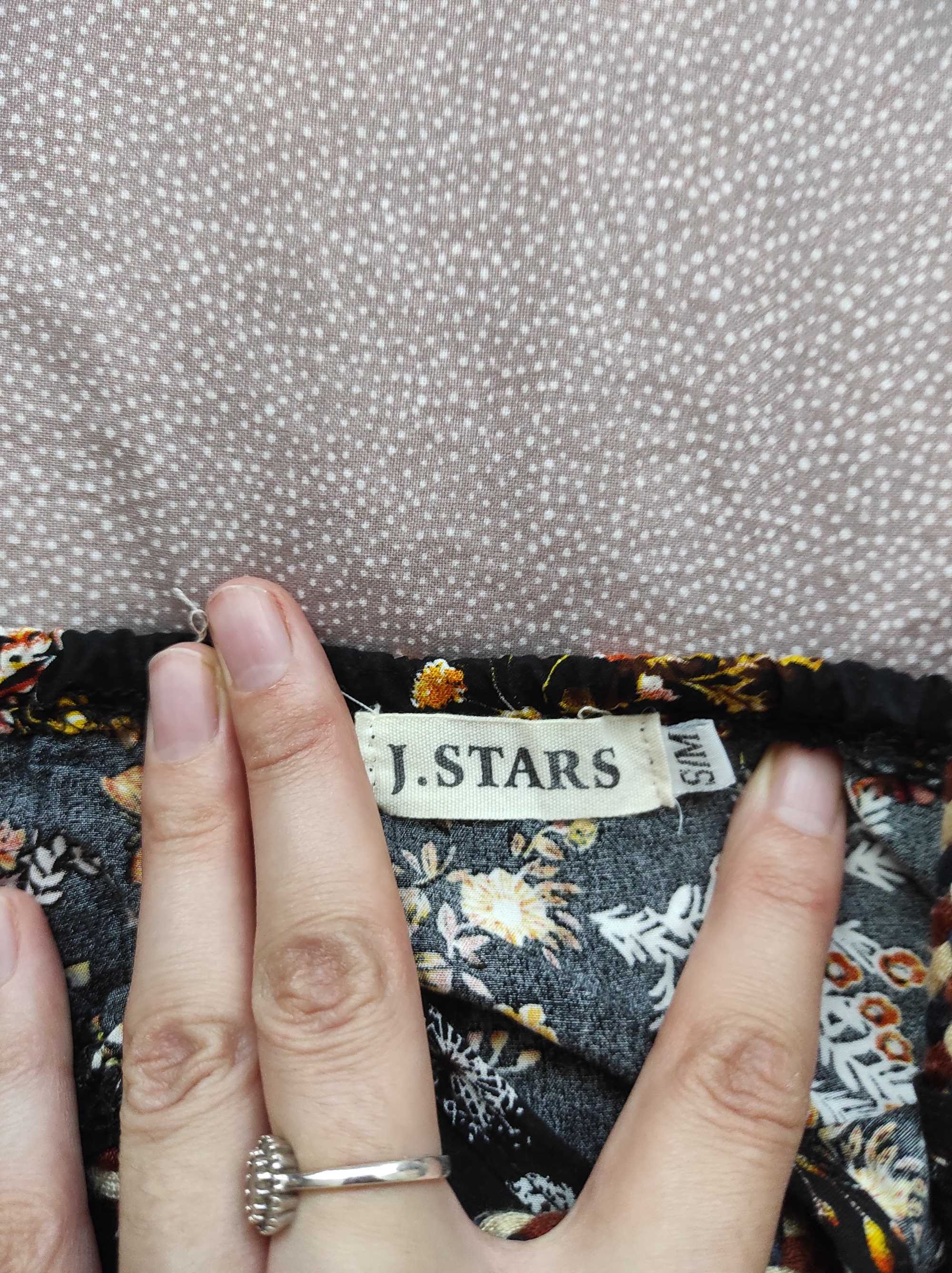 Czarny krótki kombinezon w kwiaty S/M J.Stars