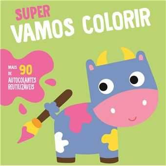 Super - Vamos Colorir: Urso / Vaca / Hipópotamo