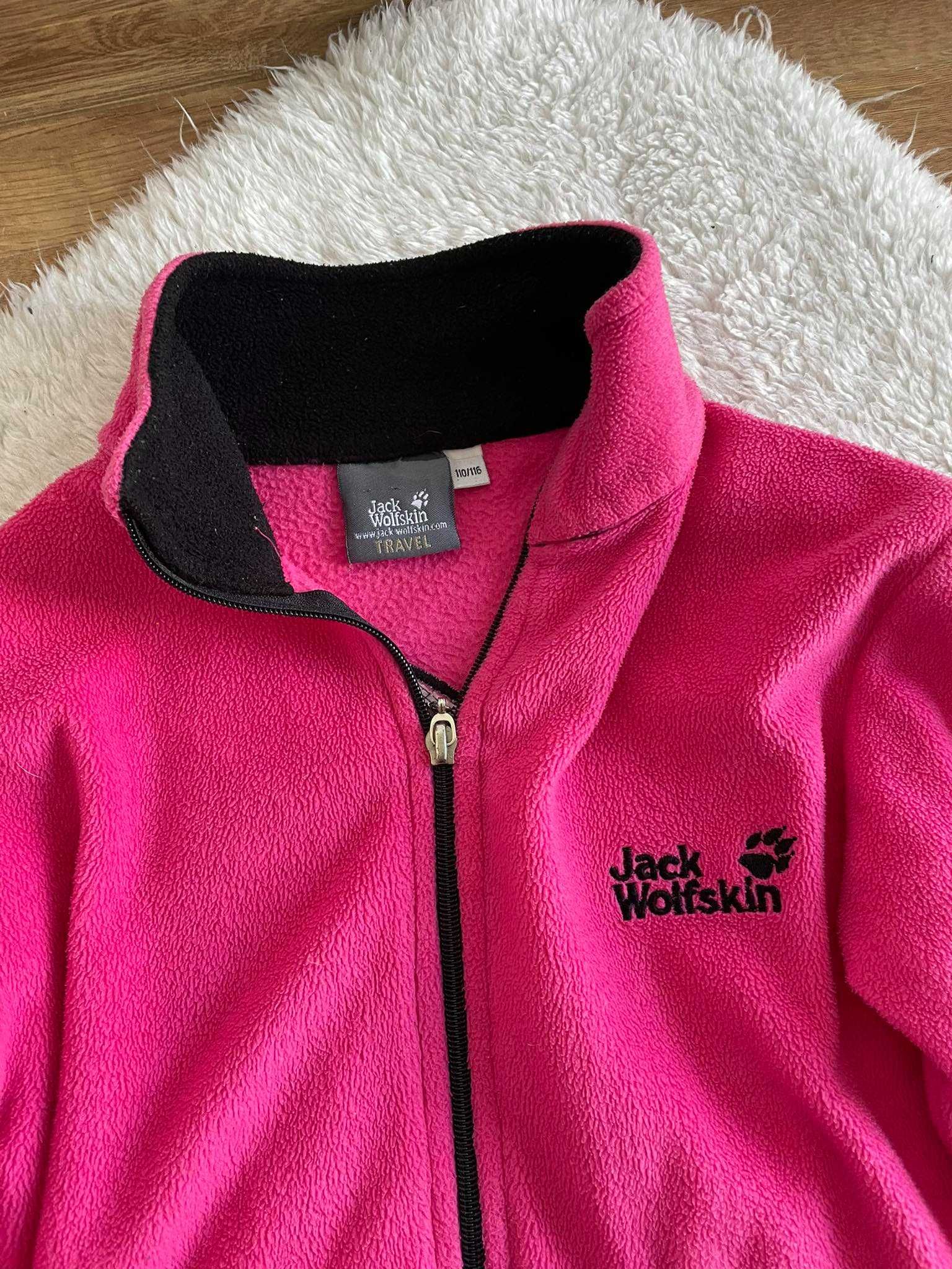 Jack Wolfskin bluza na zamek polar różowy 110 - 116 r. 5 - 6