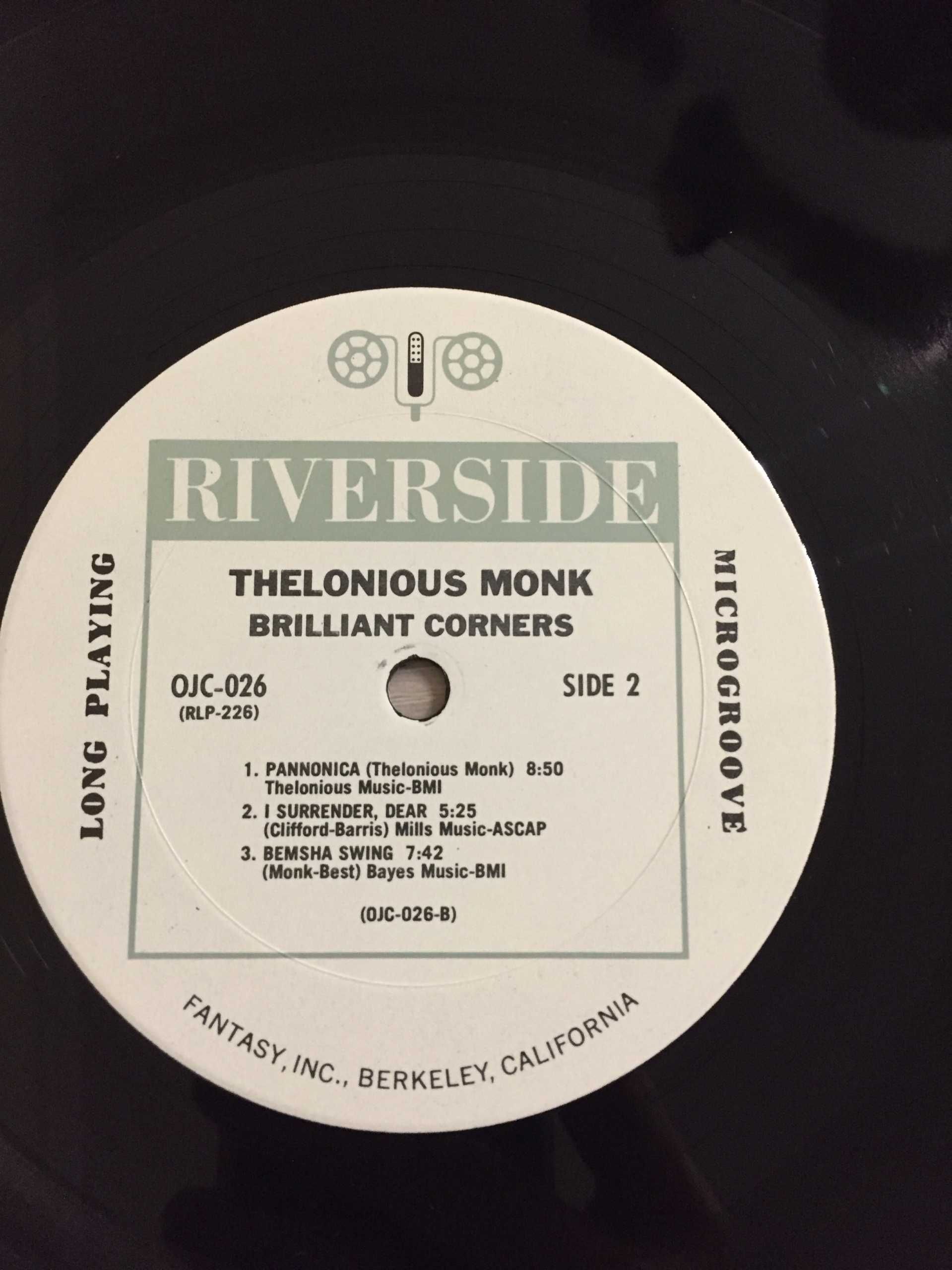 Thelonious Monk Brilliant Corners Rollins Henry USA 1982 EX LP