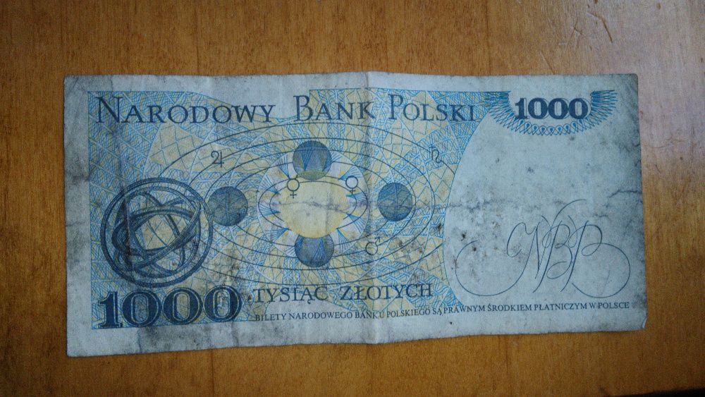 Banknot papierowy 1000zł 1982r