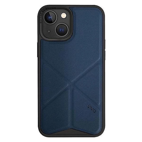 Etui UNIQ Transforma Magclick Charging na iPhone 14 Plus - niebieskie