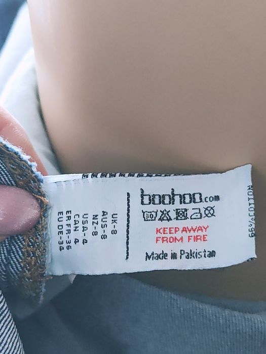 Granatowe spodnie dżinsy damskie jeansy rurki wysoki stan 36