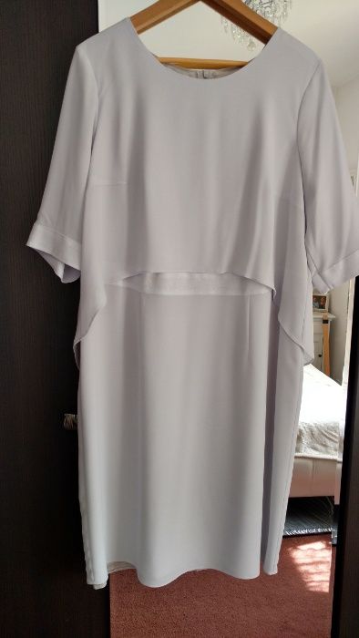 Sukienka szara, elegancka, r.48