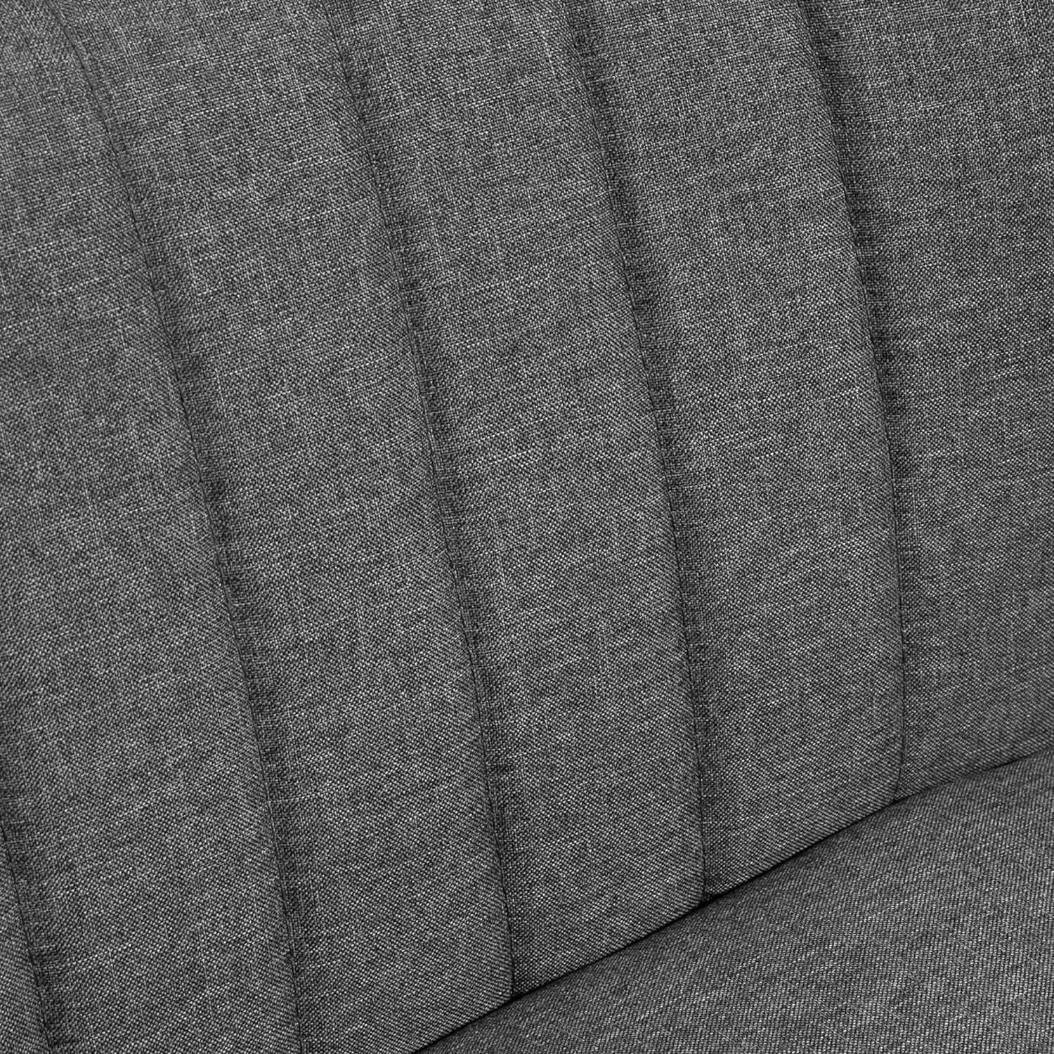 tapicerowana ławka / sofa, szara - grafitowa