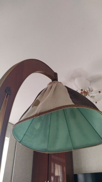 Винтажный  торшер абажур тумба с лампой ГДР