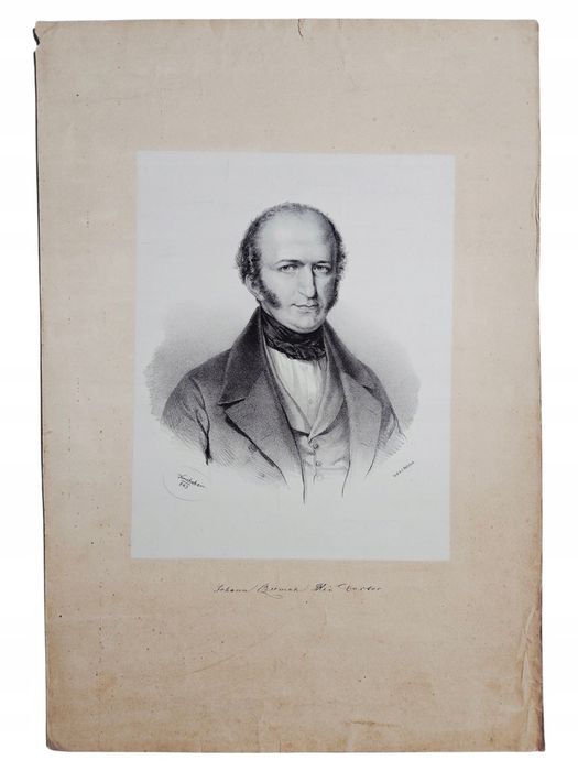 Litografia Kriehuber 1843 Johann Čermak Wiedeń Portret