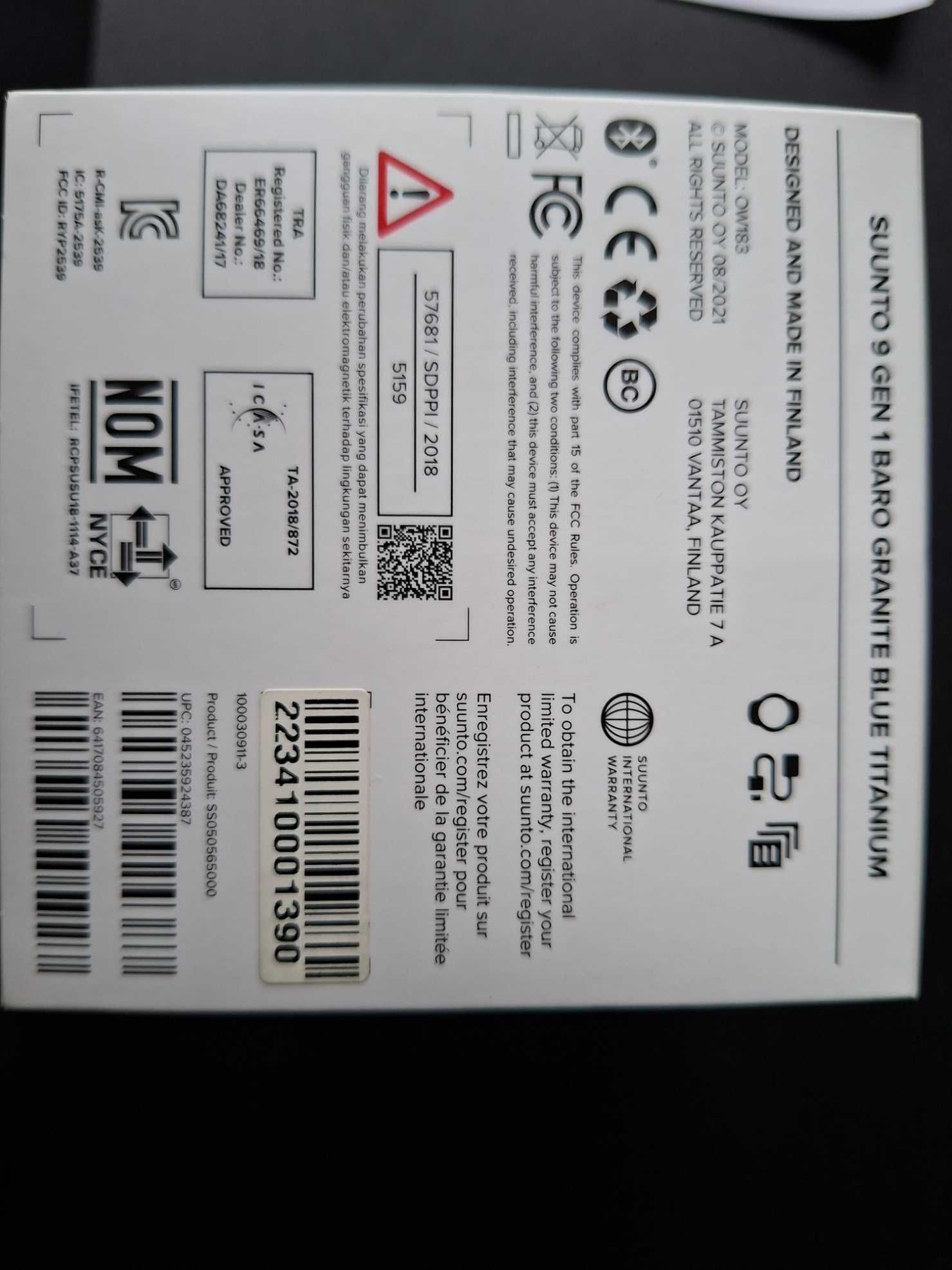 SUUNTO 9 Baro Granite BlueTITANIUM