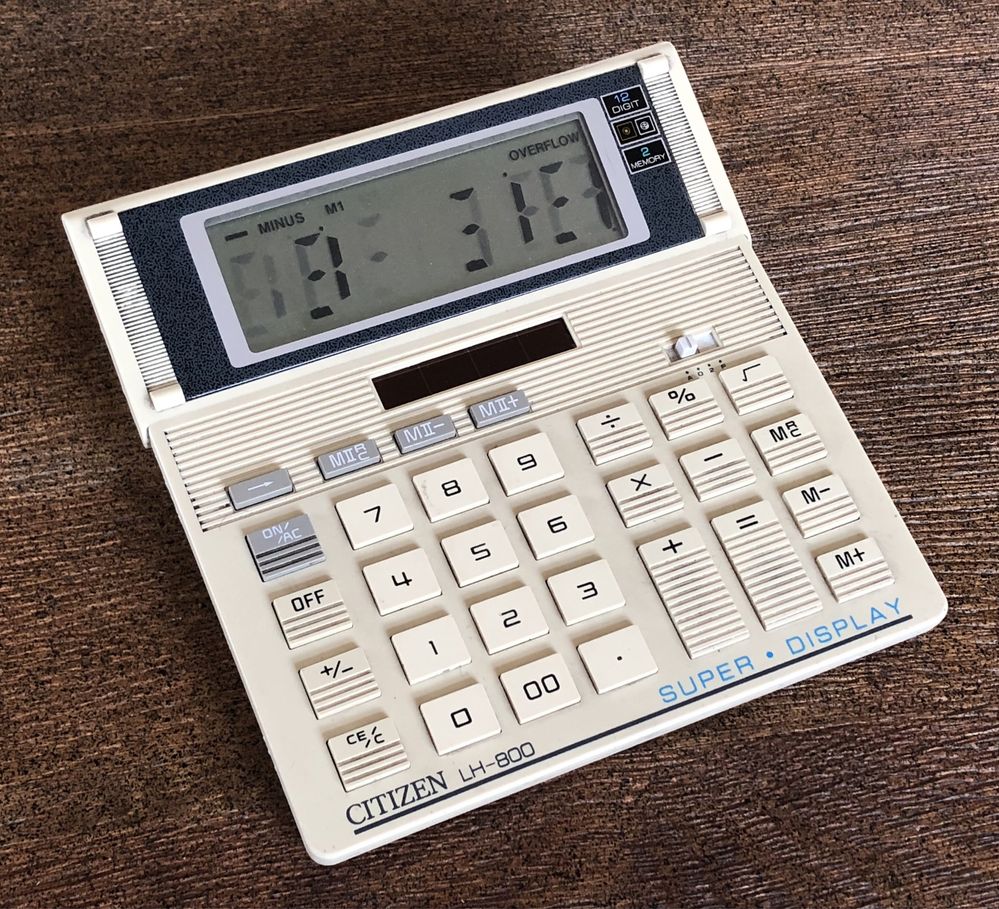 Stary retro kalkulator 12-pozycyjny CITIZEN LH-800 Super Screen retro