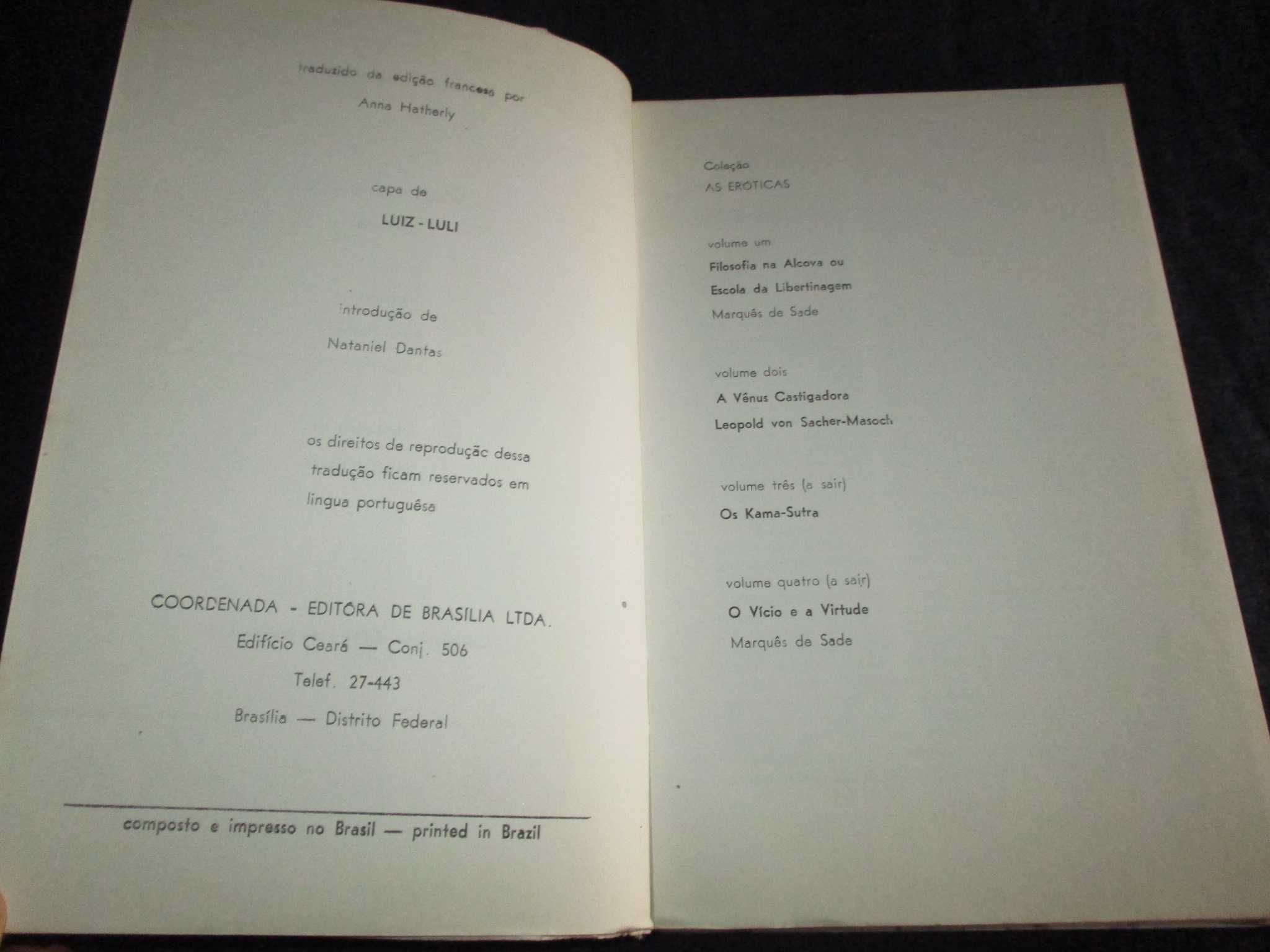 Livro A Vénus Castigadora Sacher-Masoch 1968