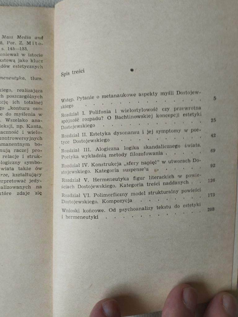 Dostojewski myśl a forma, egzemplarz sygnalny