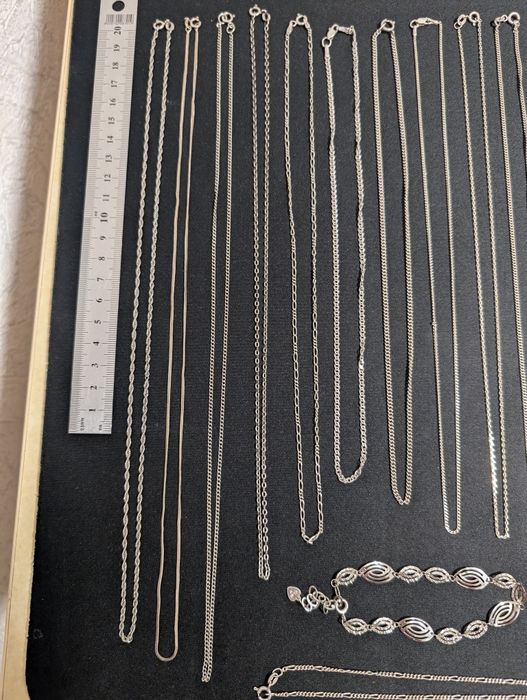 Срібні ланцюжки та браслети 925 проби