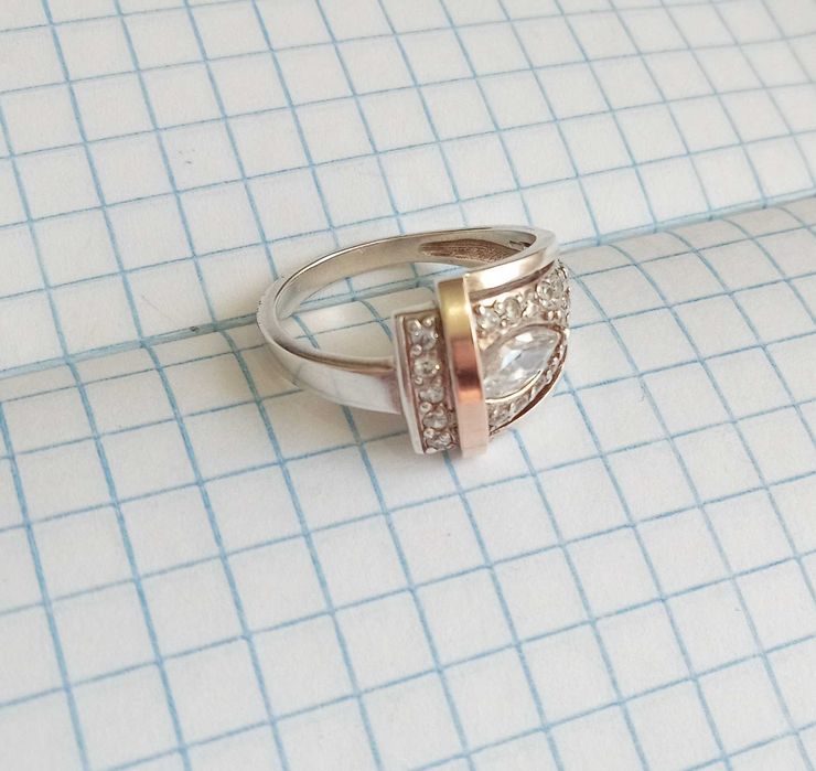 Вінтажне Кольцо перстень срібло 875 проба 17,2 розмір, вінтаж